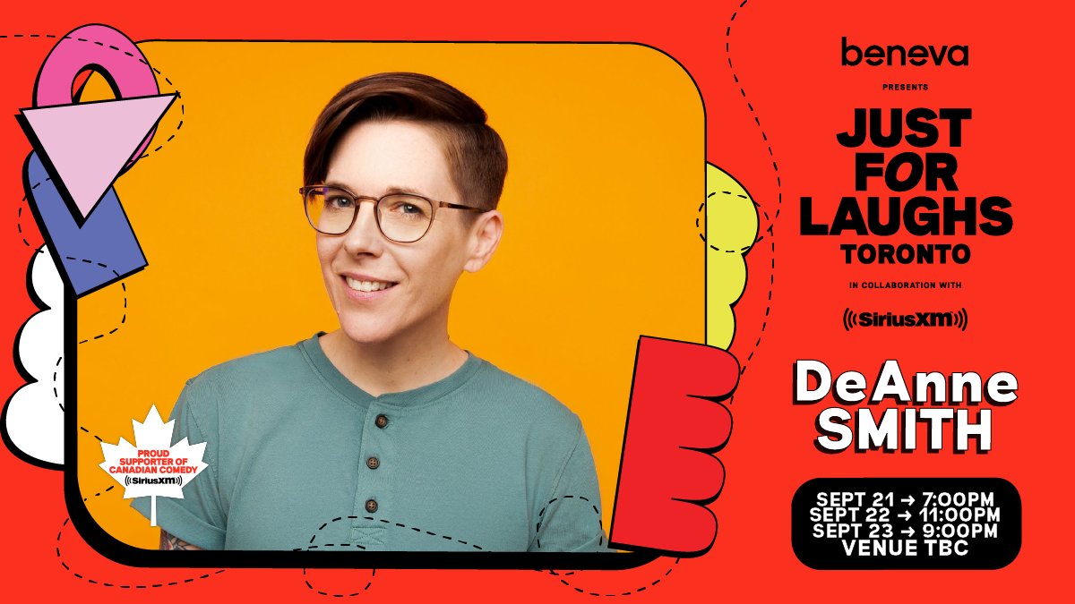 Canadian Comedy Award winner & festival favorite @DeAnne_Smith is performing THREE TIMES as part of The 42 at JFL Toronto this September 🙌 🙌 🙌 🎫 Use your festival pass credits to reserve a spot at one of DeAnne's shows before they're gone: toronto.hahaha.com/en/shows/deann…