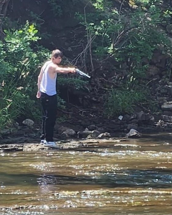 DO YOU KNOW THIS PERSON? Racine County sheriff's officials are looking to identify this person who was in Quarry Lake Park, located in Mount Pleasant, seen shooting ducks in the river.