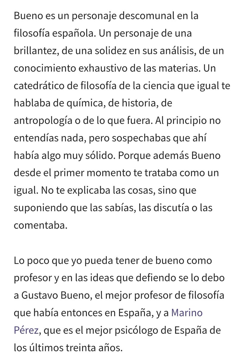 Però bé, i què? Tothom ha tingut professors amb els que no hem estat d’acord. Però no és el seu cas: Errasti venera el seu mestre Gustavo bueno
nortes.me/2020/11/18/hij…