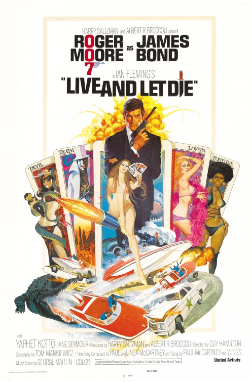 #RogerMoore made his debut as #Bond 50 years ago today when #LiveandLetDie opened on June 27th, 1973 #YaphetKotto #JaneSeymour #CliftonJames #JuliusWHarris #GeoffreyHolder #DavidHedison #GloriaHendry #BernardLee #JamesBond #70sMovies #70sAction #GuyHamilton