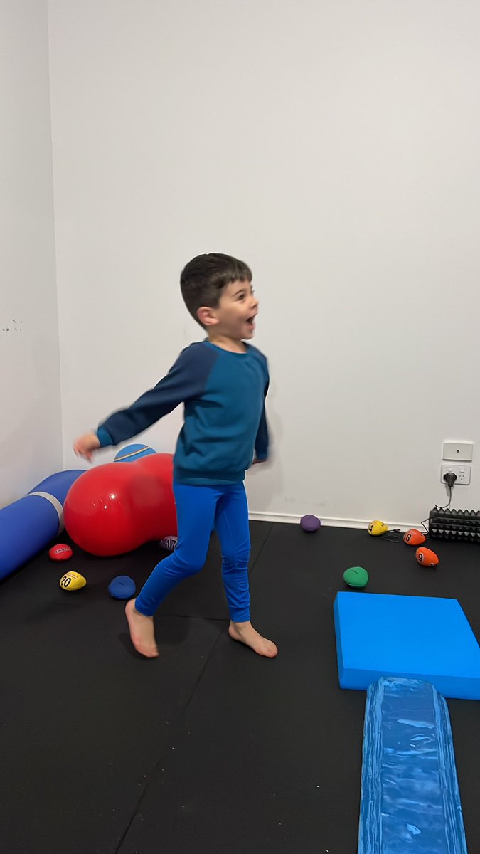Helping Aykut with his balancing and catching #brothers #CPWarrior #ex25weeker #ex34weeker #therapytime