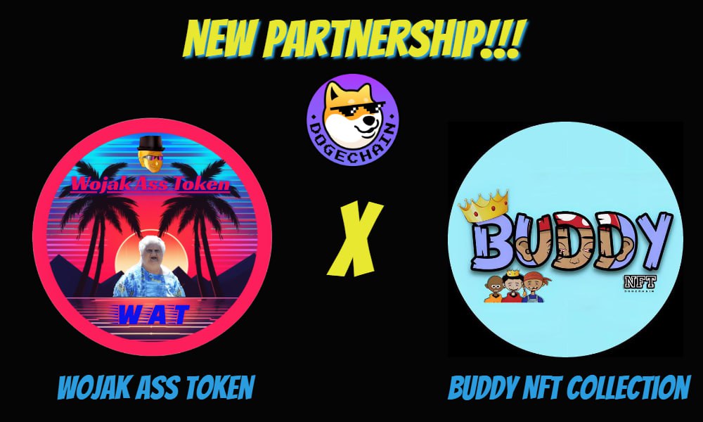 New Partnership on #DogeChain with @BuddyDogechain! To celebrate we will be giving away $10 in $WAT and they will be giving away 5 Buddy NFT's each, to two random community members. To be eligible to win please read the rules in the thread below.