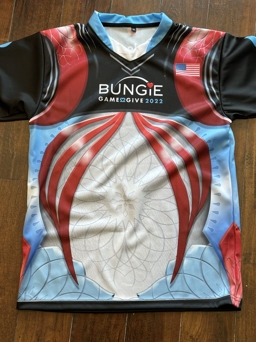 Just got my 2022 Game2Give jersey!  A huge thank you again to all that donated and a huge thank you to @BungieLove!  💙