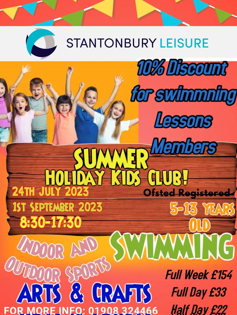 @Stantonbury Another way to stay healthy and active during the summer is to check out your own @StantoLeisure's Kids Club at your own on-site Leisure Centre!
@ToveLearning