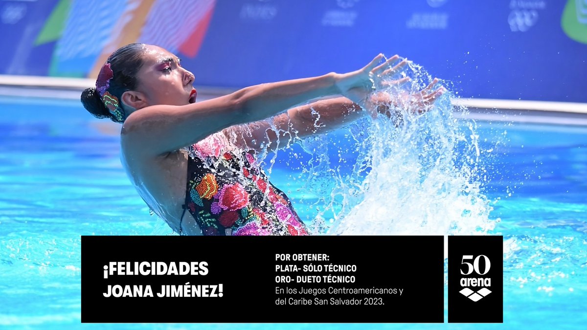 ArenaSwimMX's tweet photo. MEDALLA DE ORO Y PLATA 🥇🥈
@JoanaJimenezMX  en Juegos Centroamericanos y del Caribe San Salvador 2023.  

¡Demostremos nuestro apoyo incondicional y celebremos juntos los logros deportivos! 📷📷#TeamArena #VamosMexico #centroamericanos #SanSalvador2023 #MexicoEnSanSalvador https://t.co/B2Gp0eD4L2