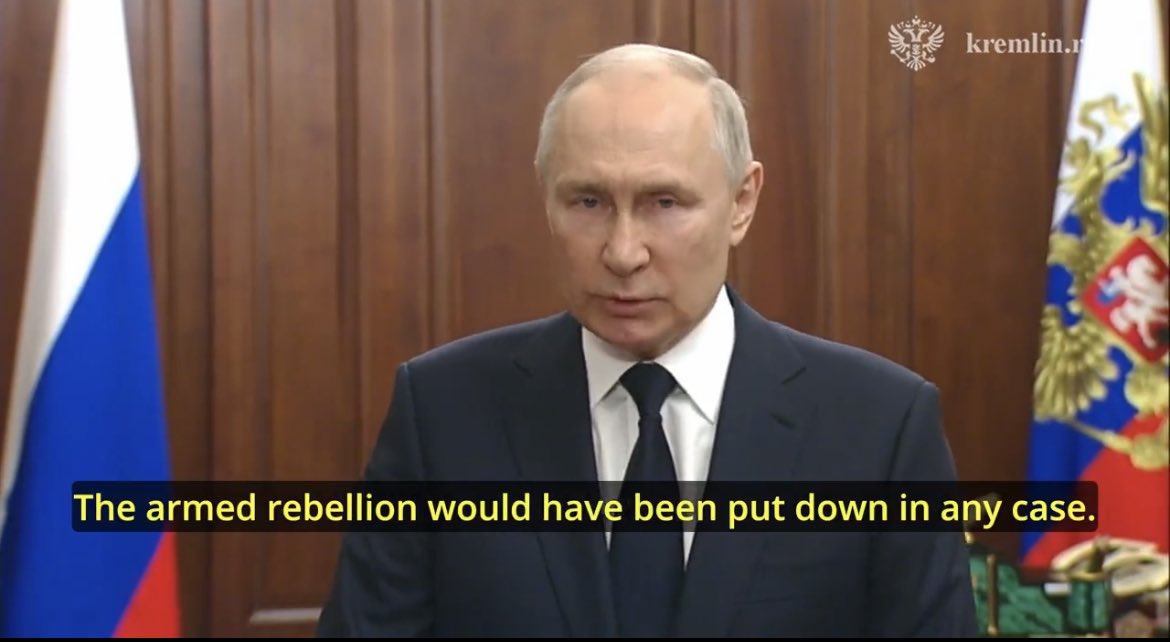 Putin basically saying to Wagners:

“You killed dozens of our pilots, plunged the country into chaos, made me hide for 2 days in Sankt Petersburg, but I would have crushed you. That been said, you are heroes and everything is forgotten. Btw., please sign this to join the Russian…