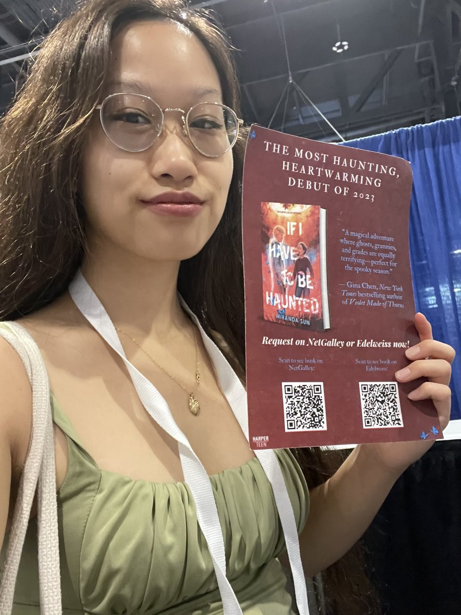 aaand that’s all for me at #ALAAC23!! I can’t believe it, but I COMPLETELY ran out of IF I HAVE TO BE HAUNTED bookmarks!!! thank you to my friends who helped give them out, and everyone who I chatted with & told me they were excited for my book!! what a fantastic first ALA 🥹♥️🦋