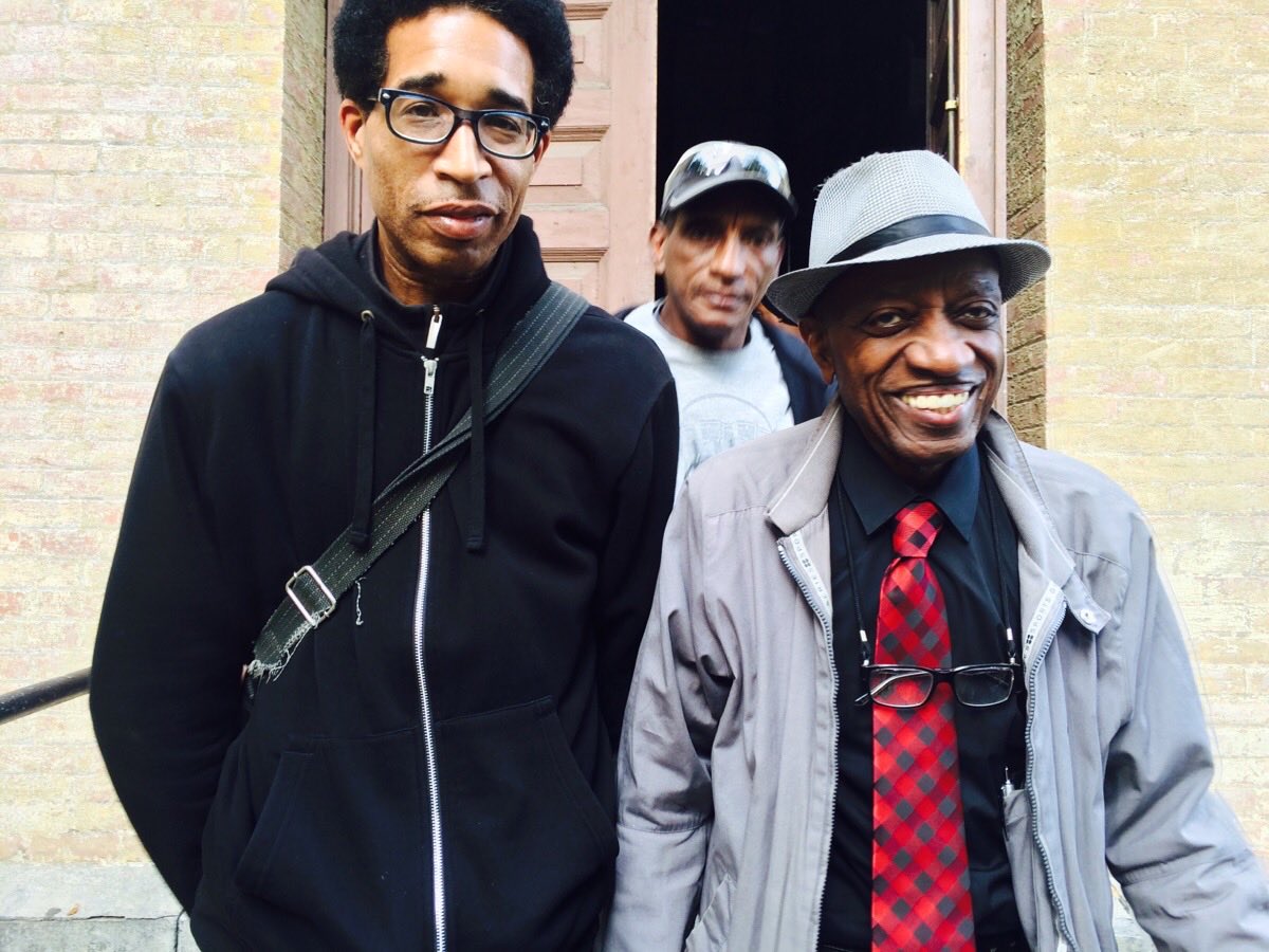 Happy Birthday Reggie Workman (85years old). ( the late Atakatune in back) 
