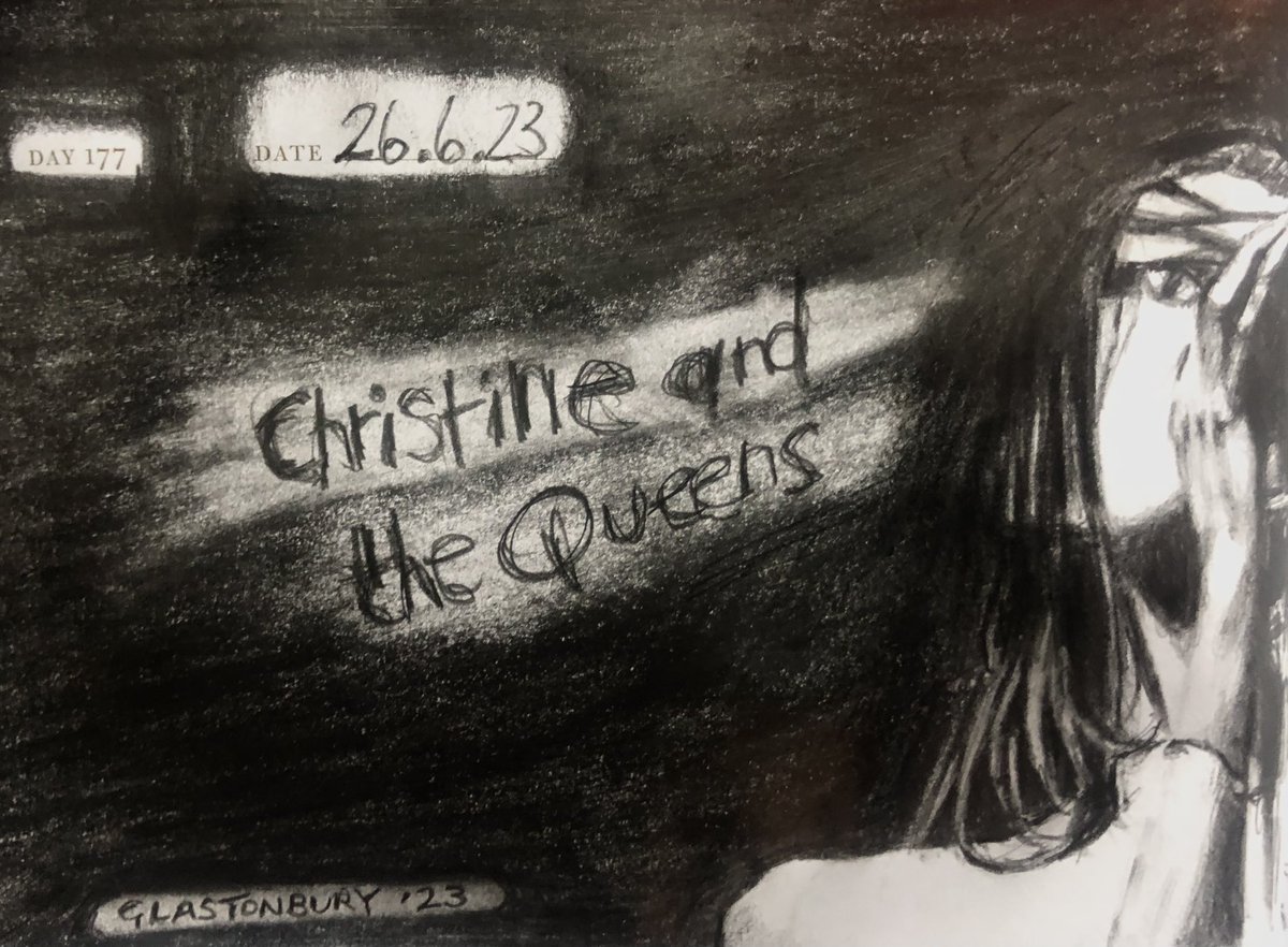 One Sketch A Day 26.6.23
‘Christine and the Queens’
Glastonbury’23
#christineandthequeens #glastonburyfestival #musicfestivals @glastonbury #onesketchaday #sketchbook #visualdiary #art #illustration #pencilsketch