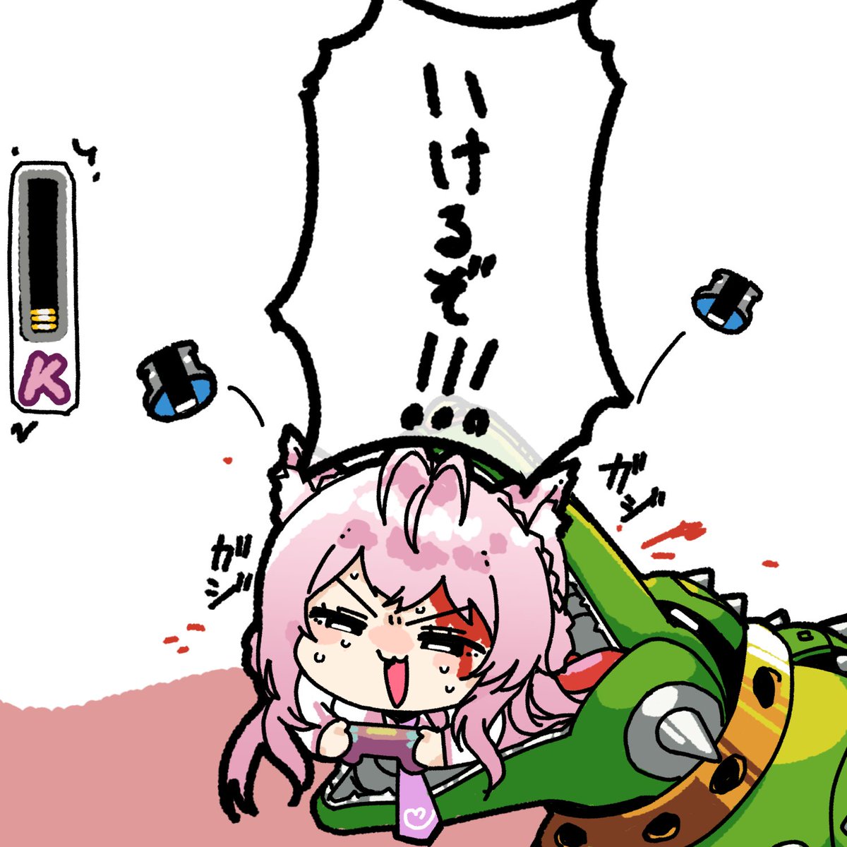 大山でっかいお on Twitter "※いけない。 (こよックマンX2ホイール・アリゲイツ戦) こよりすけっち"
