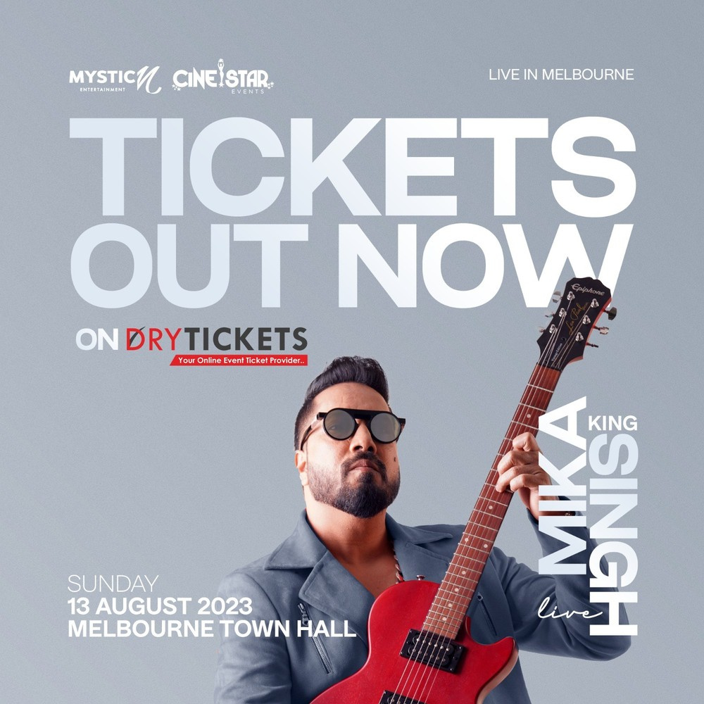 #MELBOURNE - TICKETS ON SALE NOW!
#MIKASingh #KingOfBollywood #LiveInMelbourne Melbourne Town Hall, Melbourne on Sunday 13th of August 2023 @ 7PM.
Tickets at 
drytickets.com.au/event/mika-sin…

#MelbourneTownHall #MysticEntertainment #CinestarEvents #DryTickets