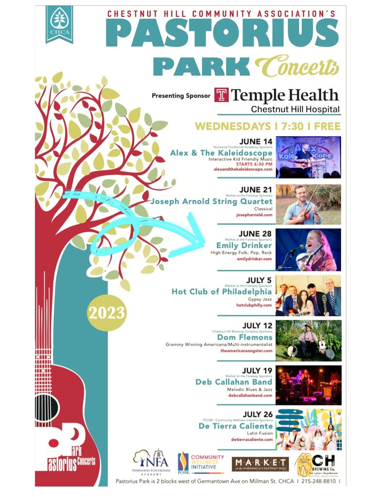 Run don't walk ... Emily Drinker OPC ' 08 performing in Pastorious Park this Wednesday! #pcproud