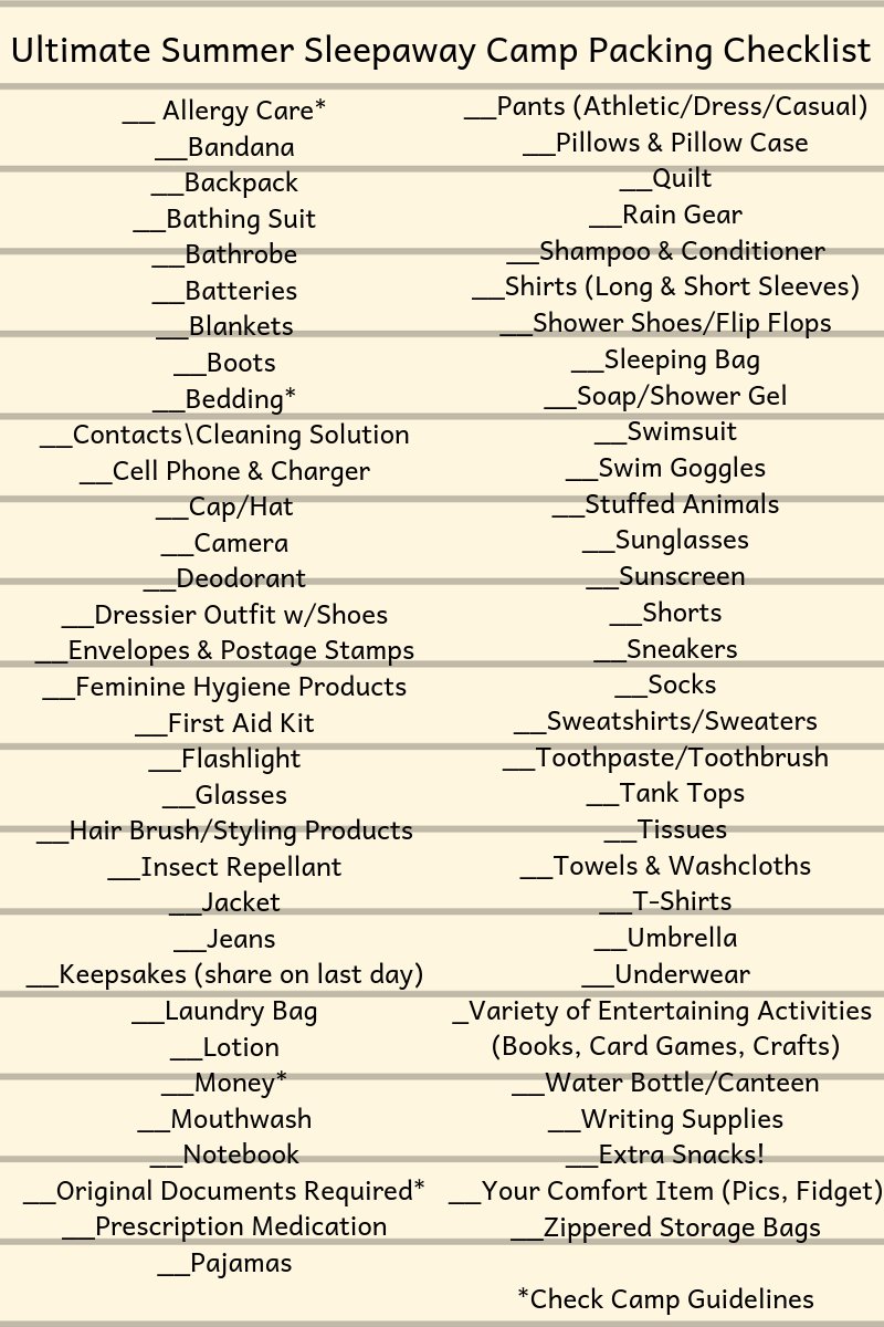 🏕️We've consulted a few trusted resources to compile THE Ultimate #Summer #Sleepaway #Camp #PackingList with a #FREE #printable #checklist. 🛄niecyisms.com/2019/02/ultima… #niecyisms #summertime #travel #traveltips #family #FamilyVacation #familyfun #camping #camplife #campinglife