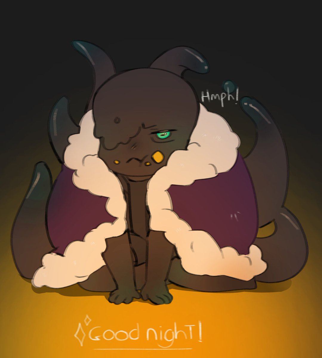 Goodnight everyone! 🌙✨✨
Have a smol nightmare burrito :3

#digitalart #characterart #doodle #fanart #digitalpainting #nightmaresans