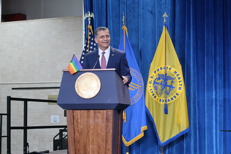 samhsagov's tweet photo. SAMHSAโs Policy Lab Director Brian Altman joined @SecBecerra and other Department leaders at the @HHSgov #PrideSummit, to celebrate #PrideMonth and discuss HHS's continued support for the LGBTQI+ community. https://t.co/cewVZJn2YC https://t.co/WXqUmc5exg
