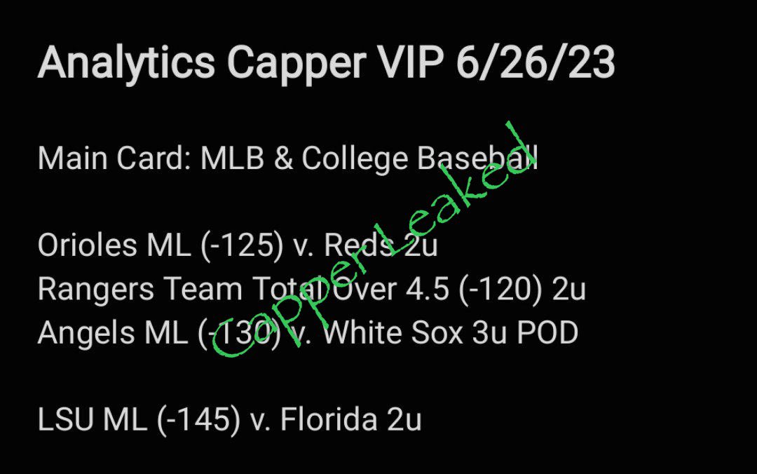 CAPPERS LEAKED on Twitter "Please Like and Retweet VegasMiraVIP