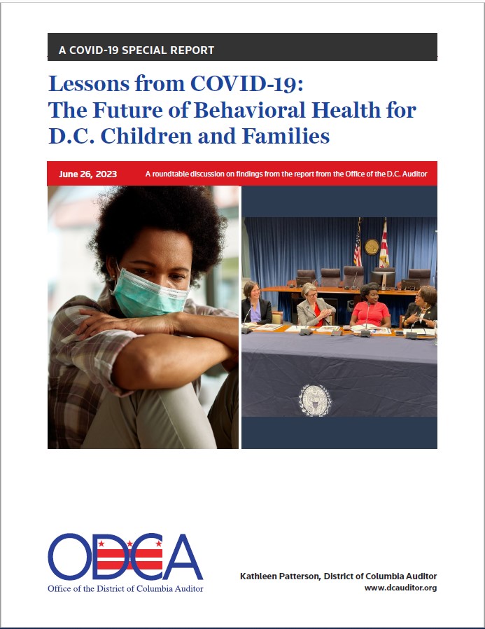 NEW report: This transcript features Dr. Bazron of @DBHRecoversDC; @LeeBeers of @ChildrensNatl; @EllieGraeden of @Georgetown & @chenderson of @councilofdc discussing COVID's impacts on #mentalhealth in DC & how to mitigate the damage. bit.ly/3NNuzId