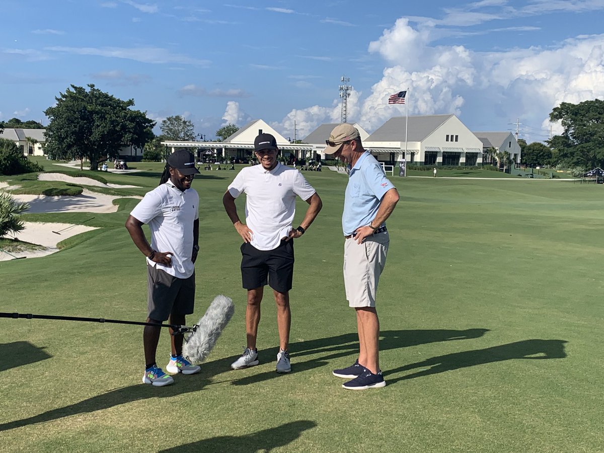 Great to have two of the key drivers of @theparkwestpalm Seth Waugh and Gil Hanse on site for day 1 @UnderratedGolf chatting up @sdotcurry @WillLoweryGolf