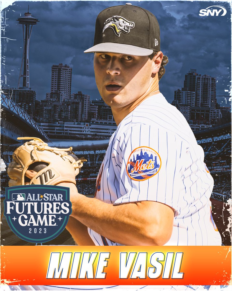 SNY_Mets's tweet photo. Mike Vasil will be repping the Mets at the 2023 All-Star Futures Game! ⭐ https://t.co/qKN2euFHiA