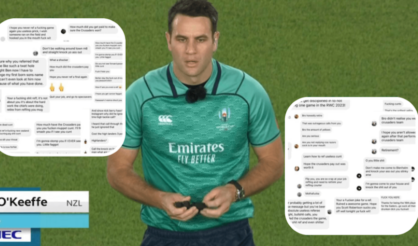 Esto es lo que tiene que aguantar el árbitro de rugby Ben O'Keefe en sus redes sociales.

ruck.co.uk/horrendous-rug…