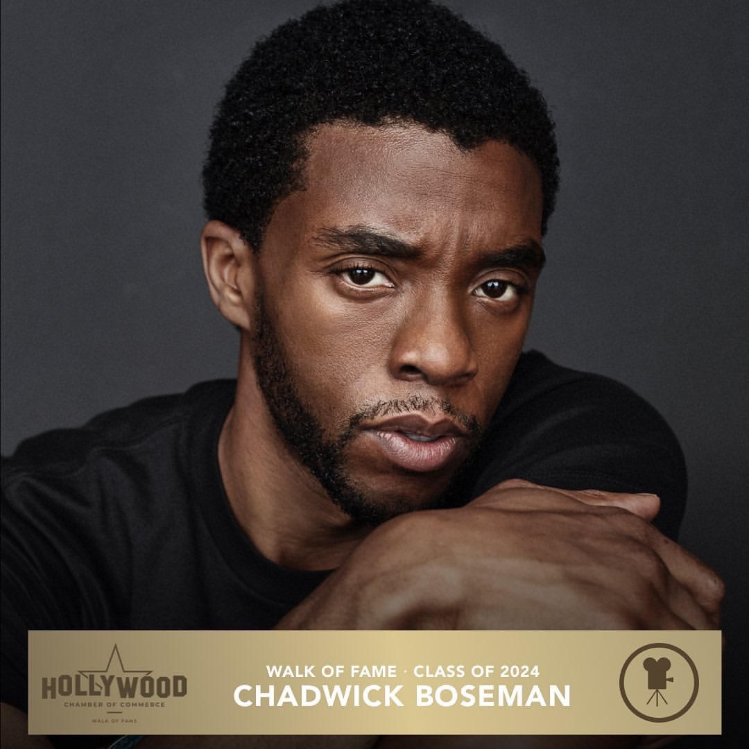 Chadwick Boseman to receive posthumous star on the Hollywood Walk of Fame.