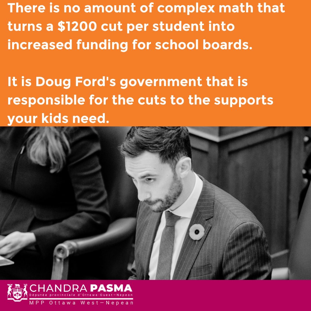 Just saying. 
#OnPoli

(Also? It’s time for Ontario to think about MPP @ChandraPasma as the next Minister of #OntEd!)