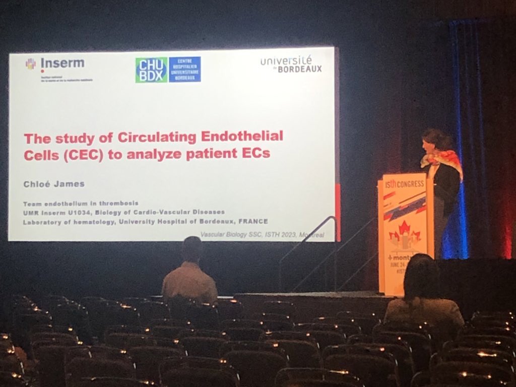 Geoffrey Garcia (@geofgarcia) on Twitter photo Nice overview of circulating endothelial cell to explore endothelial cells by Pr. Chloe James during the SSC Vascular Biology session at #ISTH2023
Come to our poster 1405 tomorrow afternoon to get more informations.
<a href="/AlexandreGuy6/">Alexandre Guy</a> <a href="/DussiauC/">Charles Dussiau</a> <a href="/insermU1034/">Inserm U1034 - Biology of Cardiovascular Diseases</a> <a href="/isth/">ISTH</a> Nice overview of circulating endothelial cell to explore endothelial cells by Pr. Chloe James during the SSC Vascular Biology session at #ISTH2023
Come to our poster 1405 tomorrow afternoon to get more informations.
<a href="/AlexandreGuy6/">Alexandre Guy</a> <a href="/DussiauC/">Charles Dussiau</a> <a href="/insermU1034/">Inserm U1034 - Biology of Cardiovascular Diseases</a> <a href="/isth/">ISTH</a>