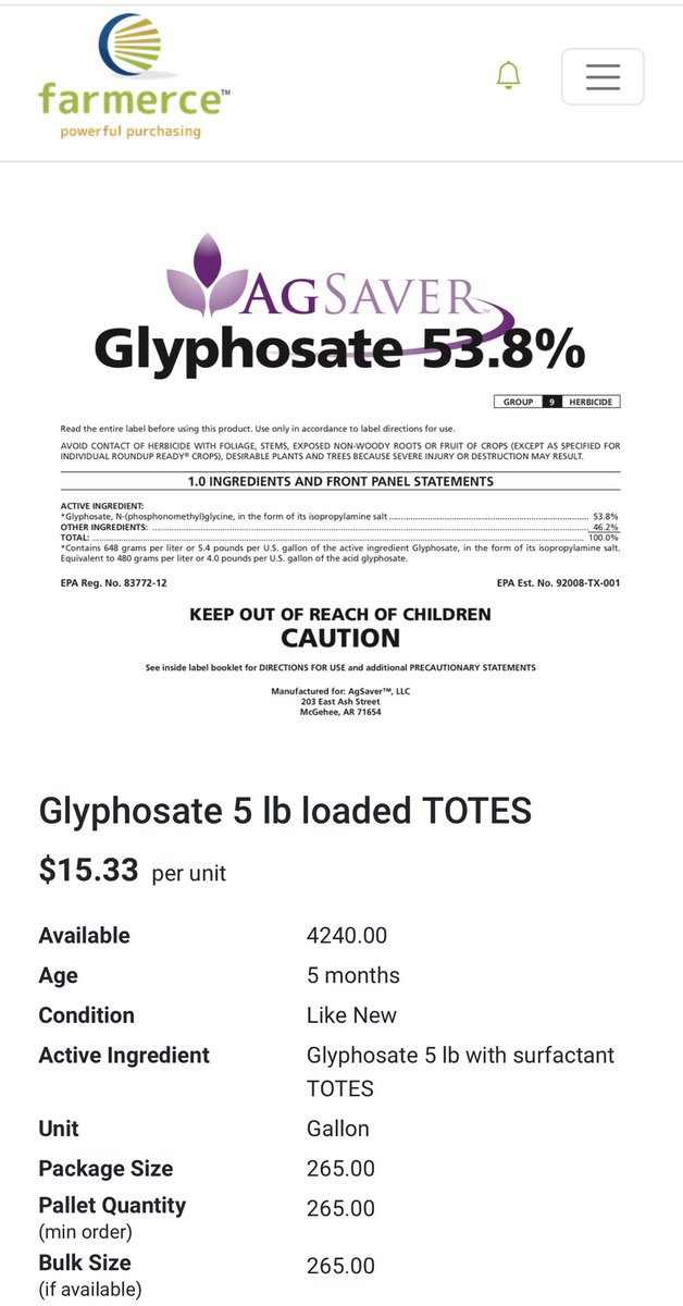 ⬇️👀😳Looking for this😳👀⬇️           

✅ BUY NOW‼️⁦@FarmerceAg⁩

✅ SPRAY FIELDS‼️

✅ VACATION AND RELAX‼️

#Agtwitter #Spray23 #Grow23 #Weeds #NoAgChemMafia #ditchretailprices