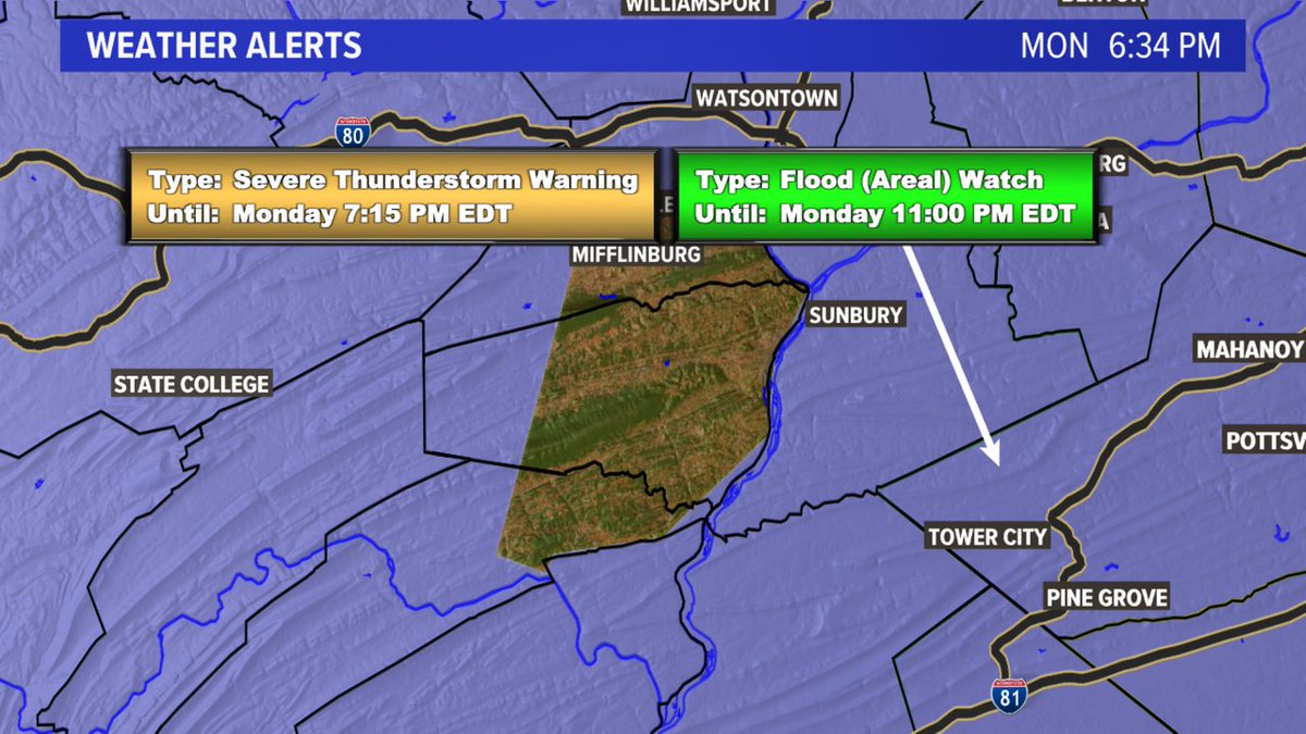WNEP Weather on Twitter "Severe Thunderstorm Warning has been issued