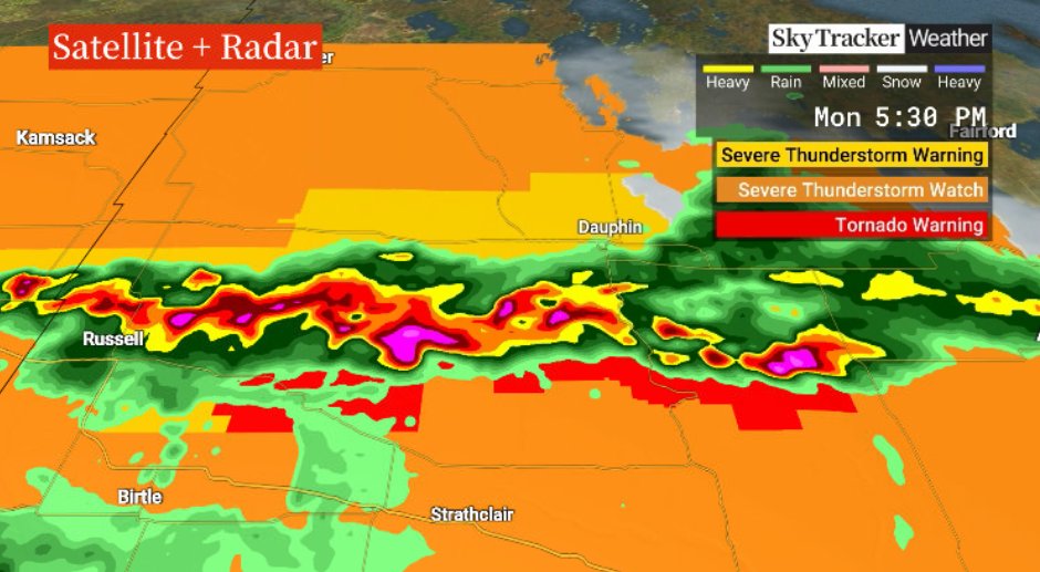 Peter Quinlan on Twitter "Tornado warning issued for Riding Mountain