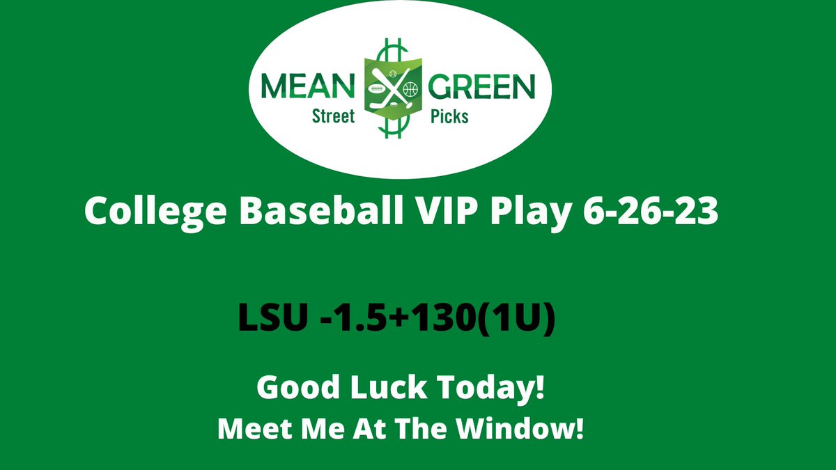 Smash the like if tailing 
Keep in mind... this is strictly a very rare fan boy play...🤣🤣
No analysis done. Lol
Meet me at the window Fam #MCWS #meangreenvip ⚾️
#GeauxTigers 💪💪💪💪