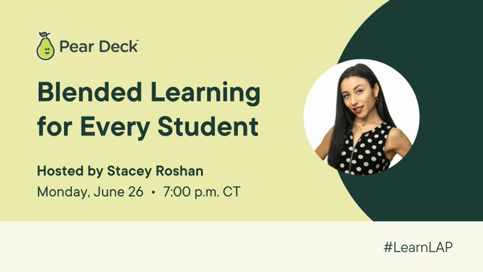 Please join @PearDeck TONIGHT at 7pm Central for #LearnLAP! 

#msmathchat #teacheredchat #tlap #tntechchat #Aledchat #ILedchat #MexEdChat #mbedchat #resiliencechat #ieedchat #asbchat #tosachat #formativechat #education #k12 #edchat #edtech #kinderchat #mschat #elemchat #ntchat