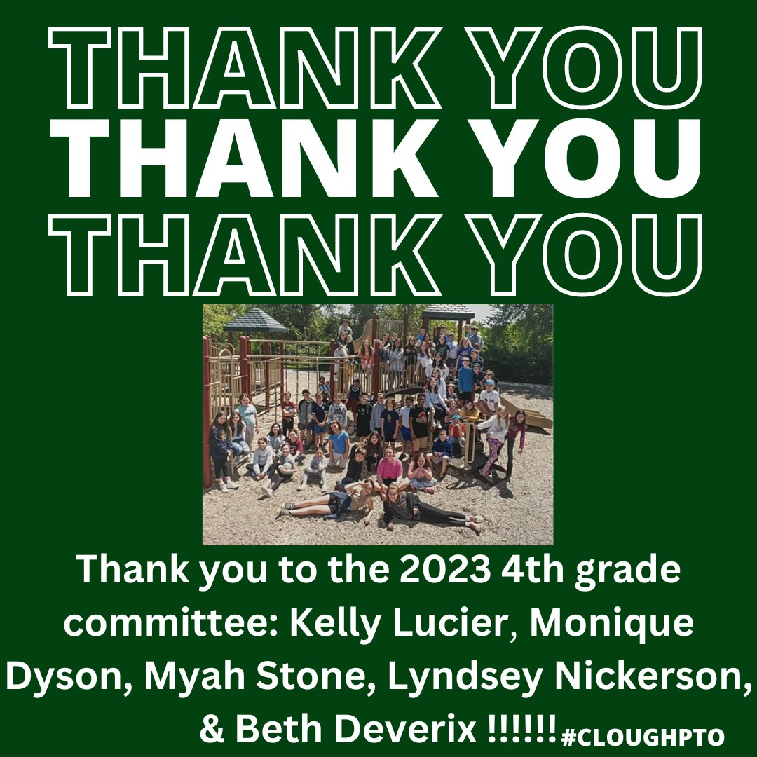 CloughPTO's tweet image. A huge shout out to the 2023 @HPClough 4th Grade Committee for an AMAZING 4th Grade Celebration &amp;amp; Send off: Kelly Lucier, Monique Dyson, Myah Stone, Lyndsey Nickerson, &amp;amp; Beth Deverix!!!!!
Class of 2031 Slideshow: youtube.com/watch?v=mbHWJR…