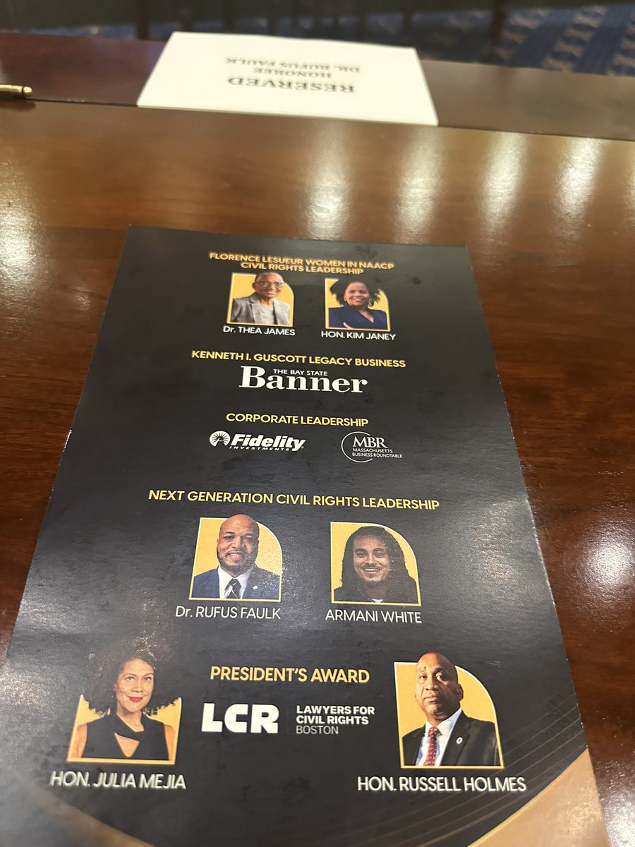Honored to receive <a href="/BostonNAACP1911/">NAACPBoston</a> Next Generation Civil Rights Leadership Award.