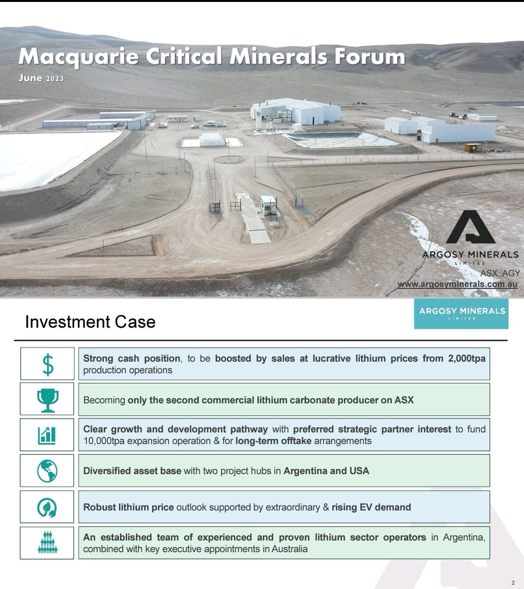 @ArgosyMinerals presenting at Macquarie's Critical Minerals Forum today.