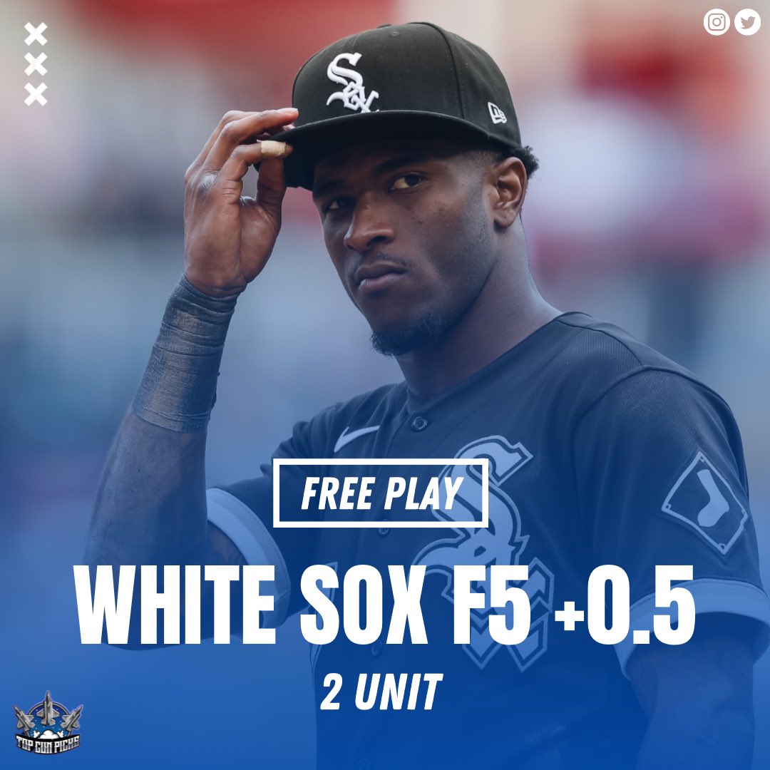 FREE MLB⚾️⚾️⚾️

2U🔒
⚾️WHITE SOX F5 +0.5

101-42 IN OUR LAST 143! (70%)💰

🚨 THIS IS FOR 17 STRAIGHT 🚨
21-1 in our last 22🔥

LETS DO IT FOR THE 17TH TIME💸
LIKE IF YOU’RE TAILING WITH US👇
#GamblingTwitter #FreePick #MLB #StanleyCup #MCWS