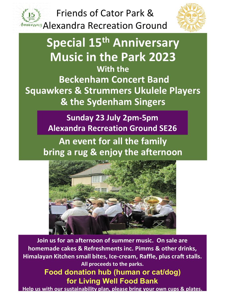 It’s our 15th Birthday this year- we are celebrating at our summer event with @BeckenhamCBand @squwarkersandstrummers @sydenhamsingers @HKPENGE @LWBromley Come & join us @LBofBromley @idverde_Bromley @YL_Bromley @eastpengegarden @PengeFestival @PengeTrail @MPSPengeCator