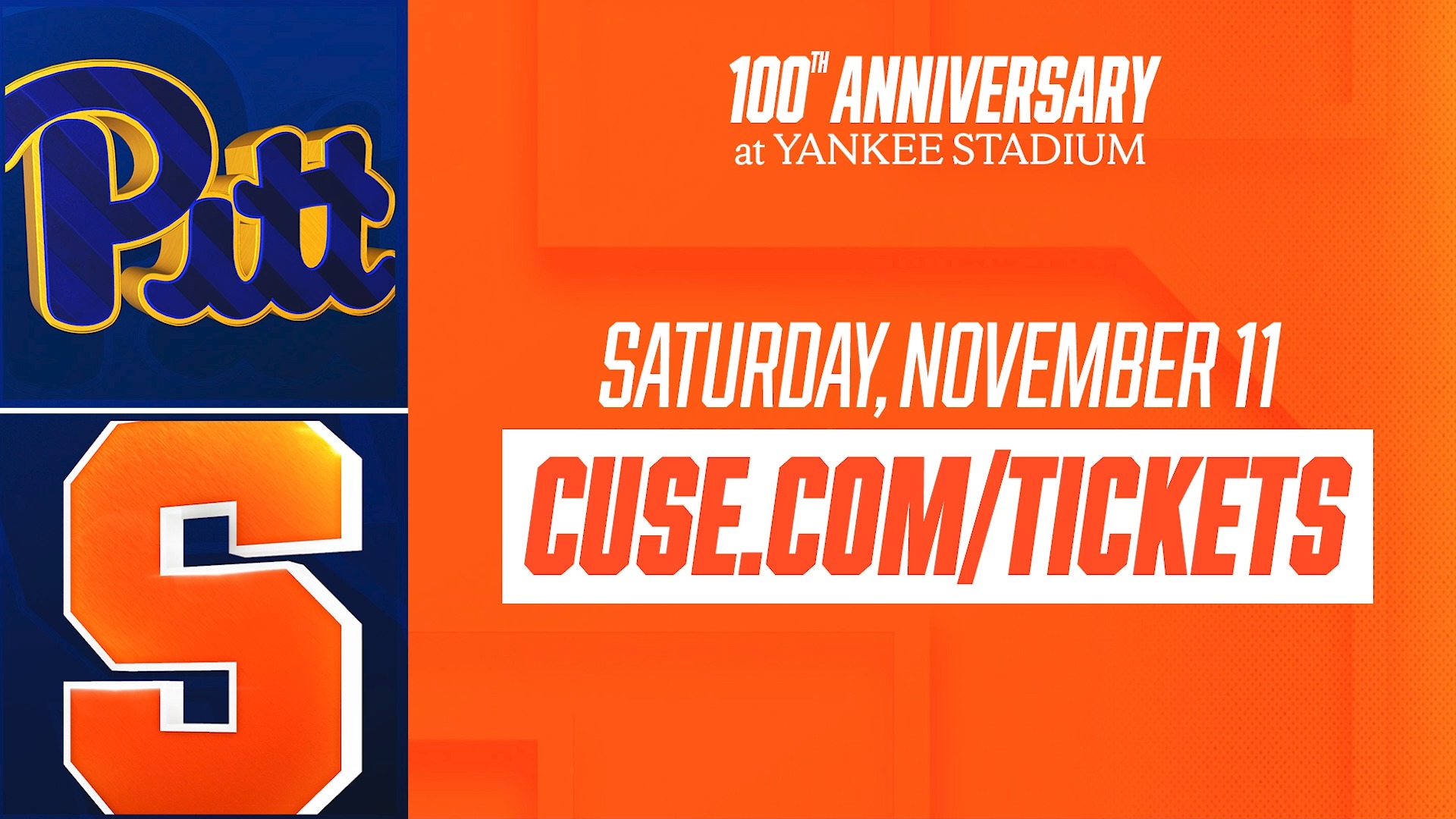 Cuse and Pitt to Celebrate Centennial Anniversary of Football at Yankee  Stadium - Syracuse University Athletics