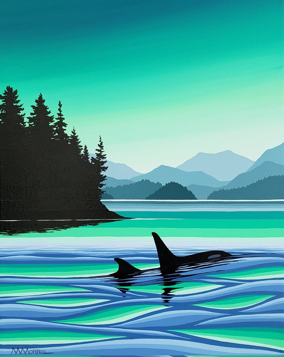 MMorrillArt's tweet image. Emerald Sky XV 
20x16 acrylic on canvas 
etsy.com/ca/shop/Monica…