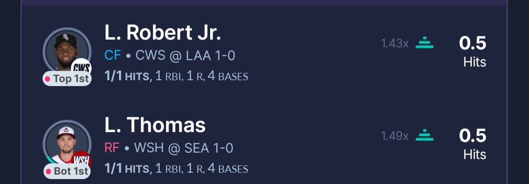 Well, I should have picked both to hit Homeruns, but I'll take it.😉🍄🍄🍄
#SleeperPicks #Outlierbet #TwitterGambling #MLB