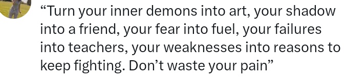 NOTIONS SUCH AS 'TURN YOUR INNER DEMONS INTO ART' AND 'TURN YOUR SHADOW INTO A FRIEND' ENFORCE SOMETHING BAD. THOSE WHO ACKNOWLEDGE THE TRUE CREATORS WOULD NEVER SAY THIS. WE KNOW ABOUT THIS SOUL TRAP. MANY  CONFUSED. #falselightluciferiandeceiver KNOWLEDGE AND DECEPTION AGENDA.