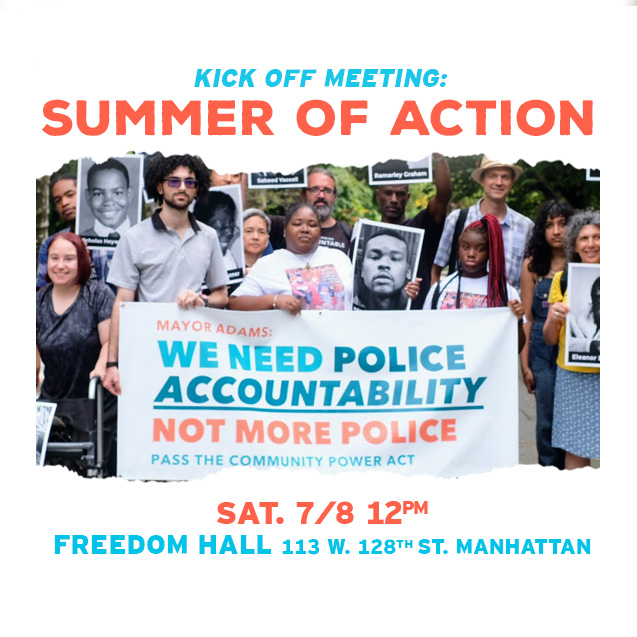 ECRBforNYC's tweet photo. Calling all concerned NY'ers!

Come to a tactics brainstorm to plan a summer of actions to push Adrienne Adams to give our police accountability bill a hearing. 

All ideas, availabilities and abilities are welcome.
Refreshments will be served! https://t.co/zH3HNO2chF