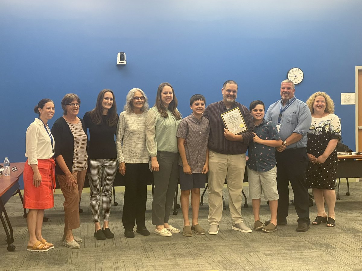 #Teacher Matthew Twomey was honored as #teacheroftheyear at the #Methuen #School Committee Meeting tonight. 

@EagleTrib