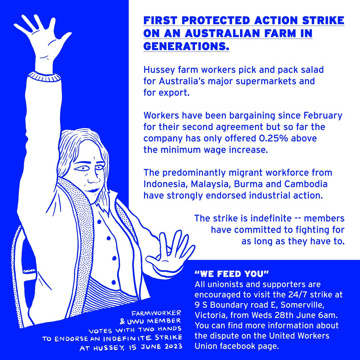 sam wallman (@wallmansam) on Twitter photo Pls come down to 9 S Boundary Rd E Somerville at 6am tomorrow Wednesday the 28th June to support and celebrate the first protected action strike on an australian farm in literally generations <a href="/UnitedWorkersOz/">United Workers Union</a> <a href="/VicUnions/">Victorian Trades Hall Council</a> 24/7 strike presence to follow, visitors welcome any time Pls come down to 9 S Boundary Rd E Somerville at 6am tomorrow Wednesday the 28th June to support and celebrate the first protected action strike on an australian farm in literally generations <a href="/UnitedWorkersOz/">United Workers Union</a> <a href="/VicUnions/">Victorian Trades Hall Council</a> 24/7 strike presence to follow, visitors welcome any time
