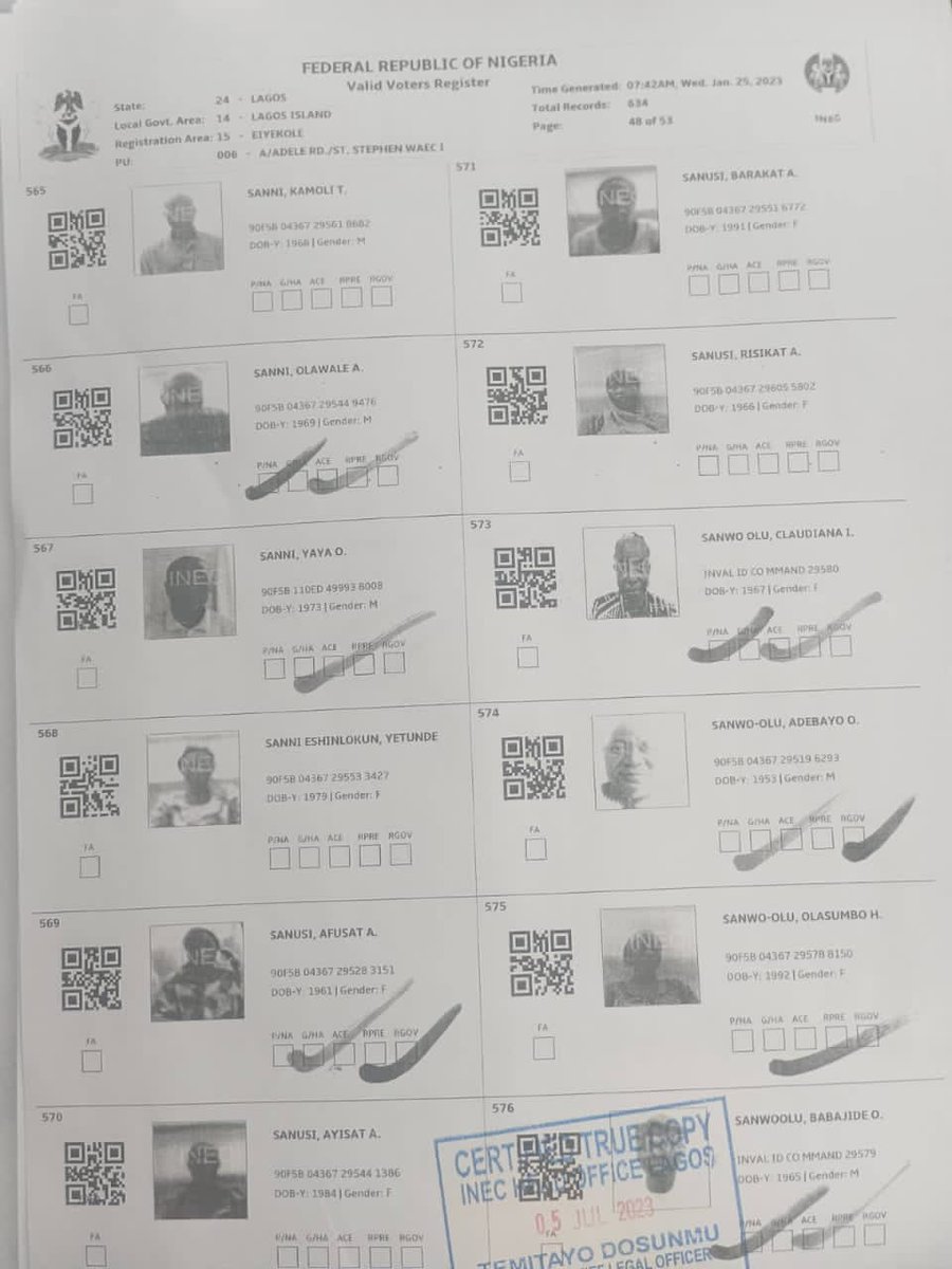 povc2023's tweet photo. @jidesanwoolu rattled at Lagos Tribunal as agent confirms voters card invalidity at polling unit https://t.co/JMSqkX79UW