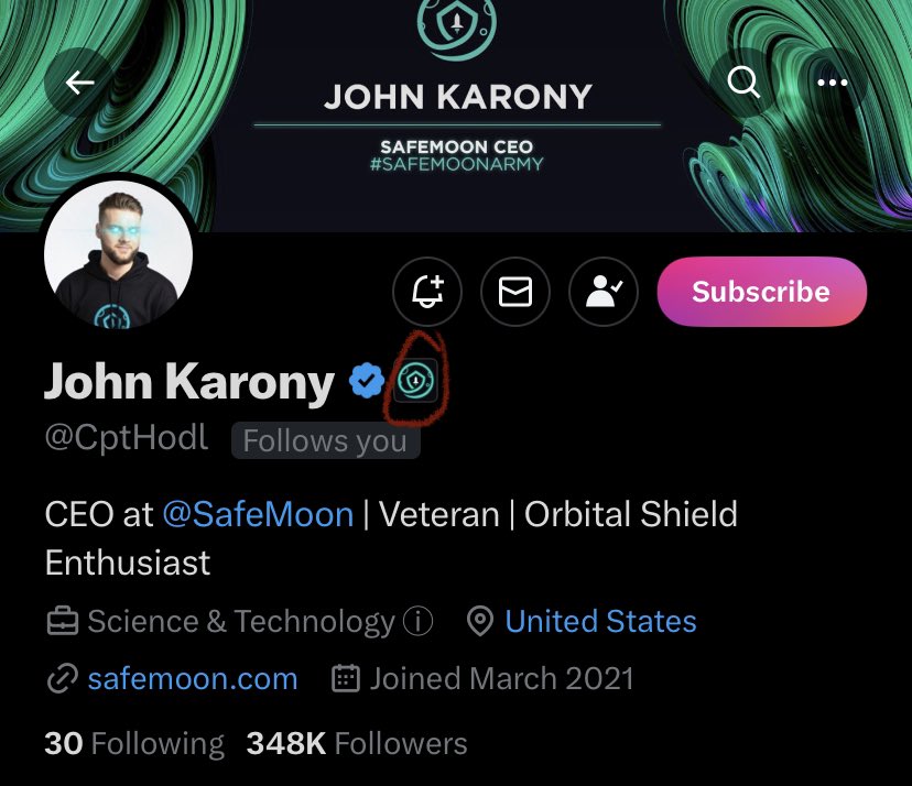 CEO John Karony with that #SAFEMOON affiliation icon 

#SAFEMOONARMY 

NICE‼️