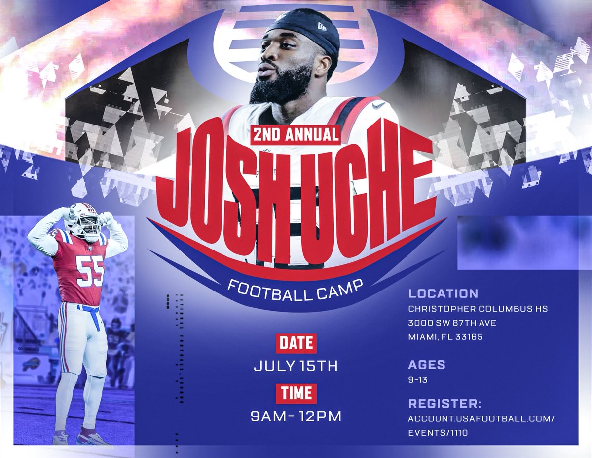 Columbus High School on Twitter "📣 Don't miss the incredible 2nd Annual Josh Uche Football Camp