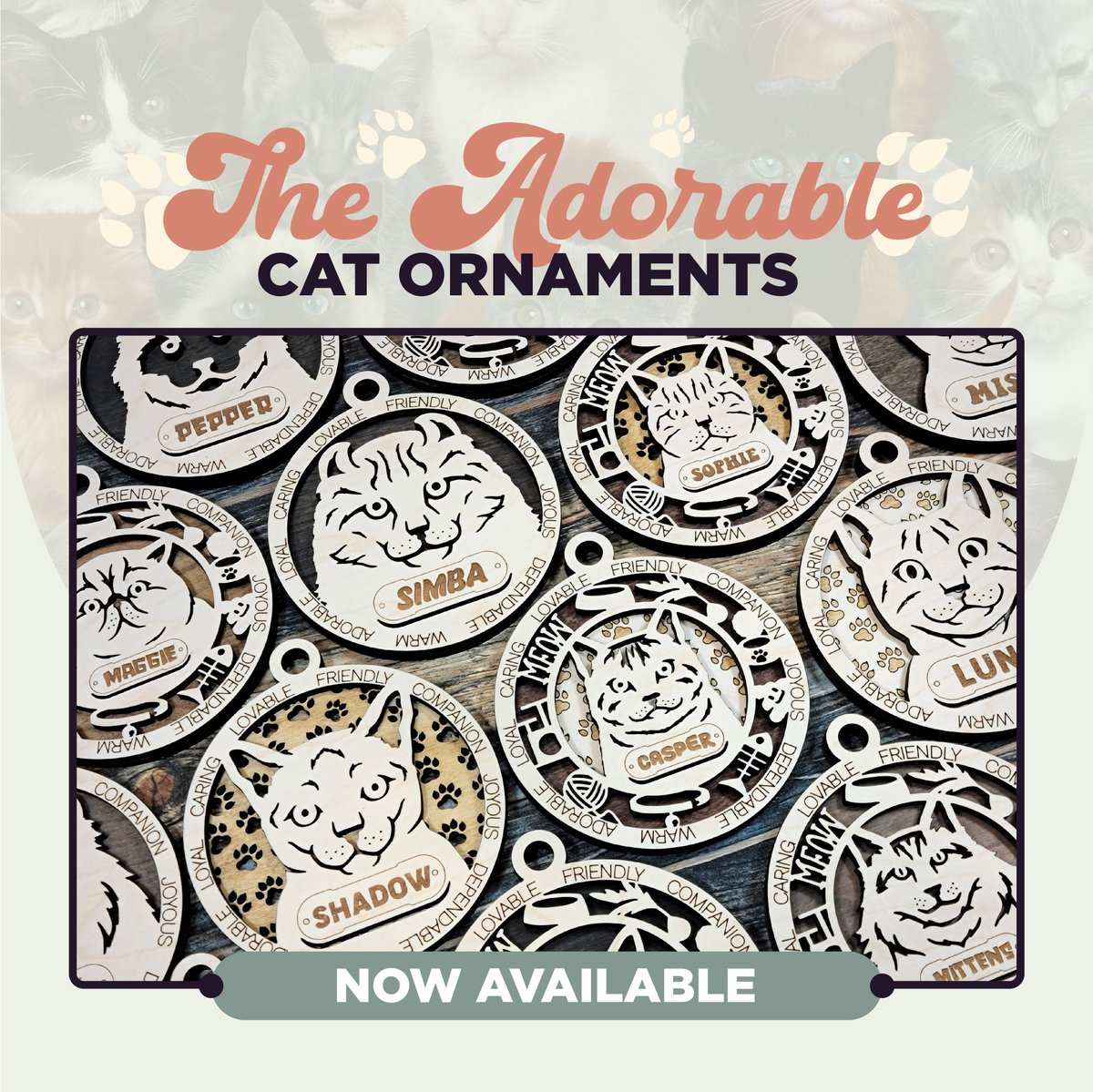 skyscreative's tweet image. Designs finished and now available on our store for all Dog and Cat Owners and Lovers out there 🥰

Get yours here:
Dog Ornaments: bit.ly/doghangers
Cat Ornaments: bit.ly/cathangers

#laserengraving  #dogornament #catornament #dogremembrance #catremembrance