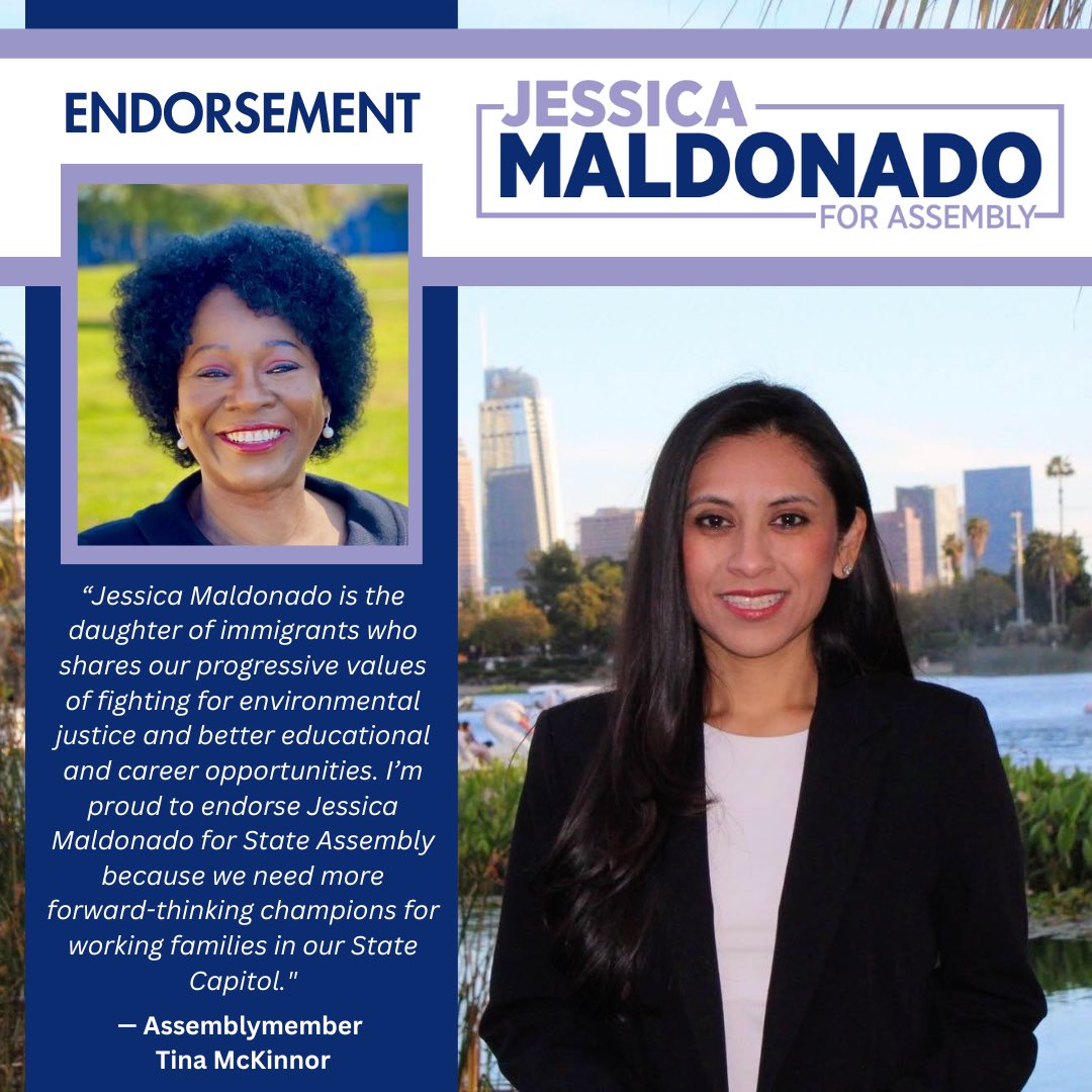 It's an honor to be endorsed by a champion for working families.  I look forward to working with <a href="/TinaMcKinnor1/">Tina McKinnor</a> to deliver for our communities! 

Proud to be supported by powerful women who lead with their values and stand strong by their convictions #SiSePuede💪🏽