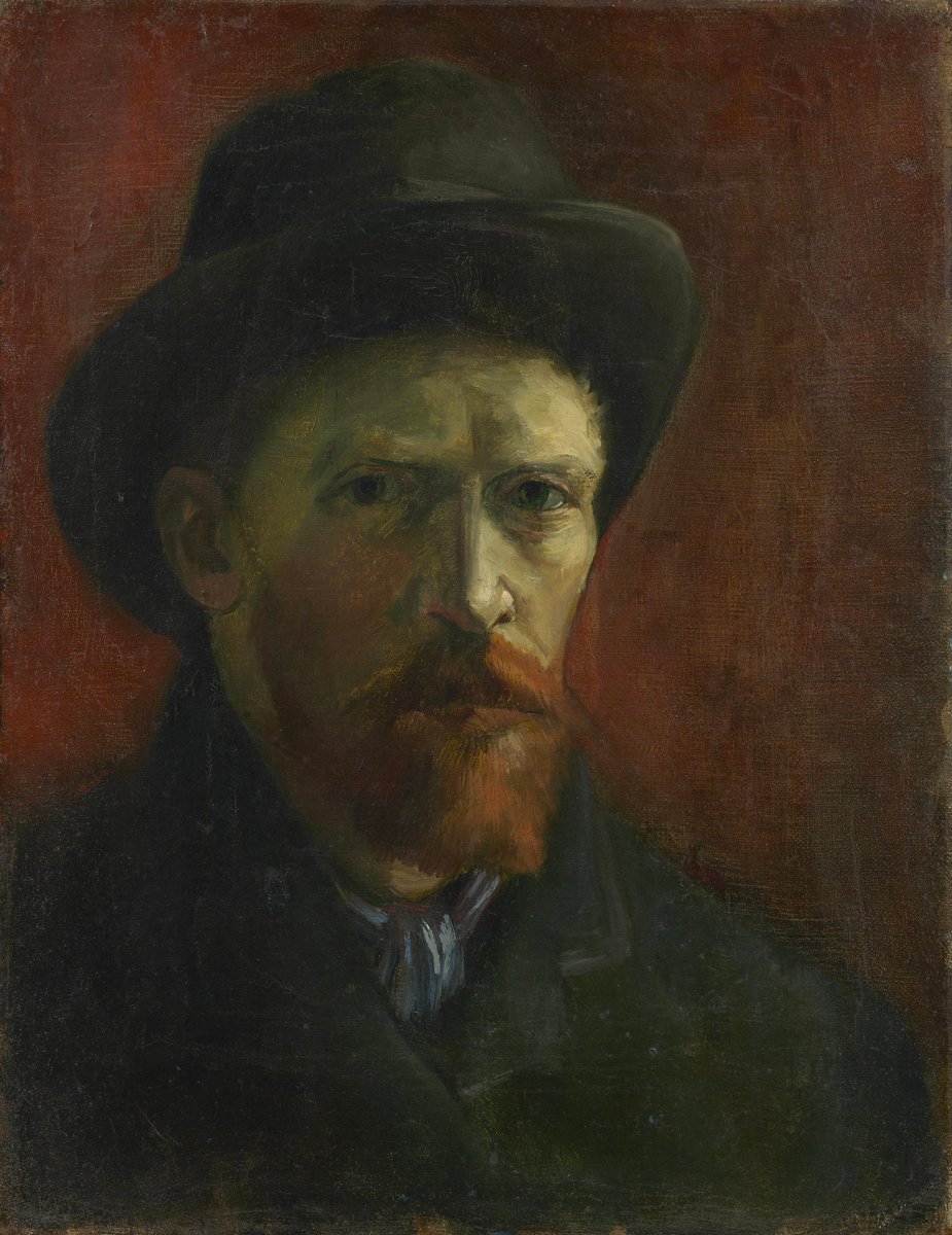 Van Gogh's self-portraits are a remarkable window into the soul of the troubled genius. He created 36 in total, in the space of only 10 years.

1. Self-Portrait with Dark Felt Hat, Spring 1886